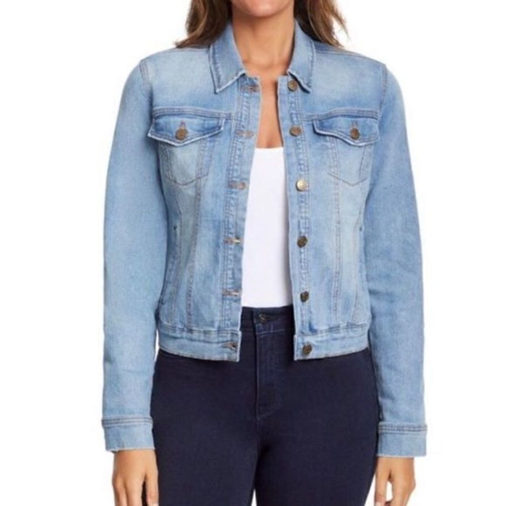 Social Standard by Sanctuary, Ladies Classic Denim Jacket, Light Blue Size XXL